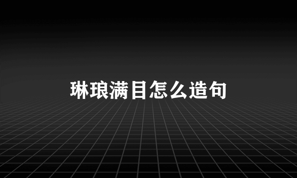 琳琅满目怎么造句