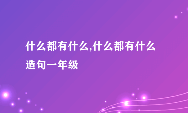 什么都有什么,什么都有什么造句一年级