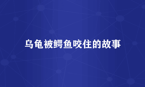 乌龟被鳄鱼咬住的故事