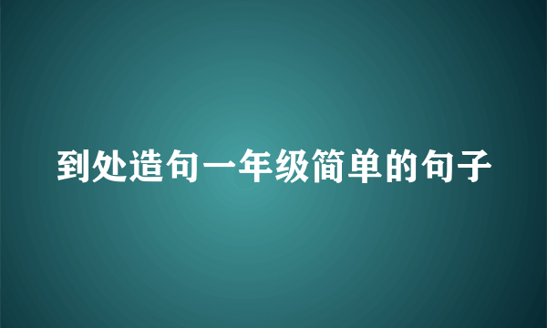 到处造句一年级简单的句子