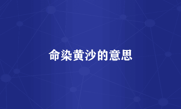 命染黄沙的意思