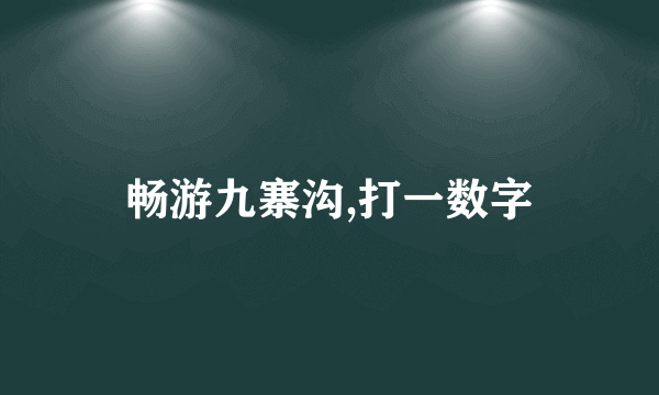 畅游九寨沟,打一数字