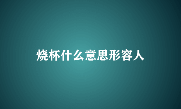 烧杯什么意思形容人