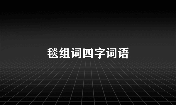 毯组词四字词语