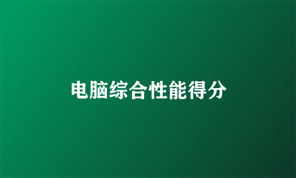 电脑综合性能得分