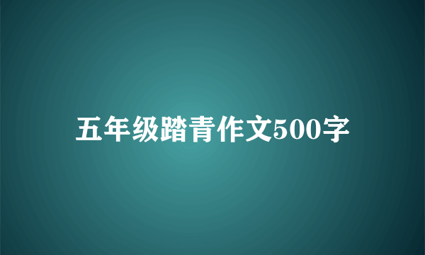 五年级踏青作文500字