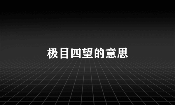 极目四望的意思