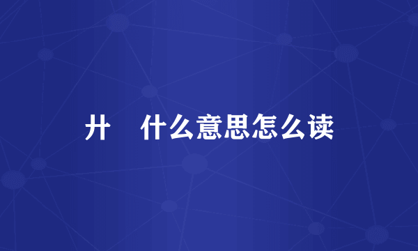 廾匸什么意思怎么读