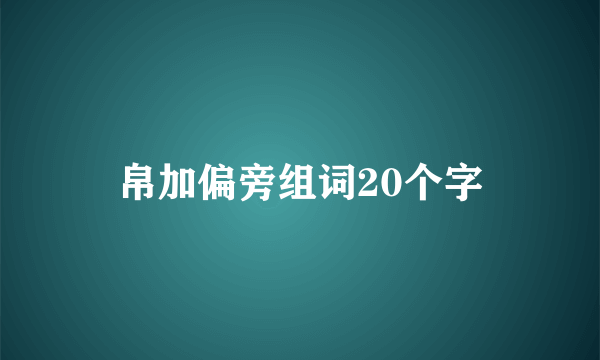 帛加偏旁组词20个字