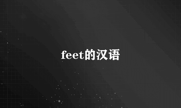 feet的汉语