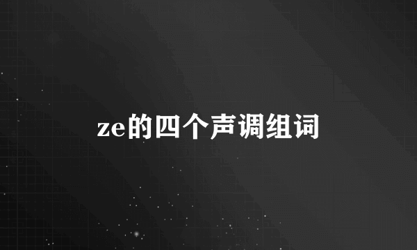 ze的四个声调组词