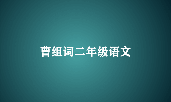 曹组词二年级语文