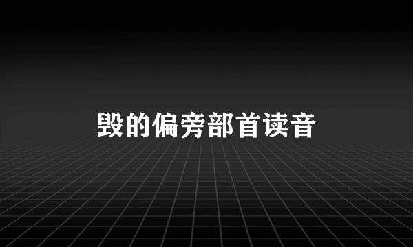 毁的偏旁部首读音