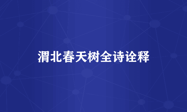 渭北春天树全诗诠释