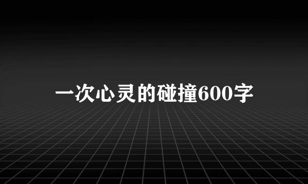 一次心灵的碰撞600字