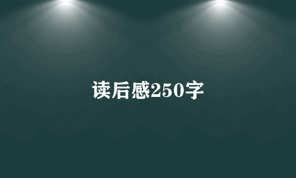 读后感250字