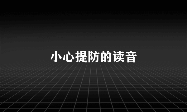 小心提防的读音