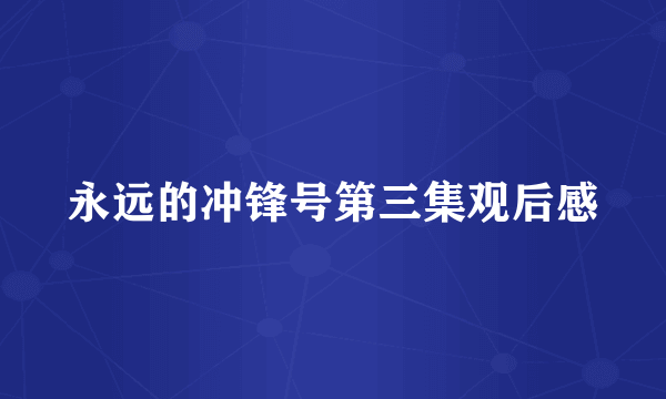 永远的冲锋号第三集观后感