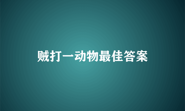 贼打一动物最佳答案
