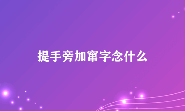 提手旁加窜字念什么
