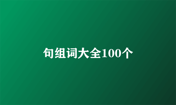 句组词大全100个