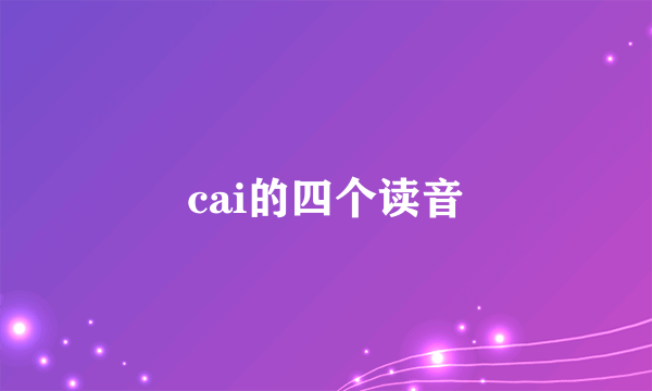 cai的四个读音