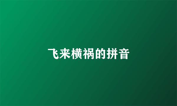 飞来横祸的拼音
