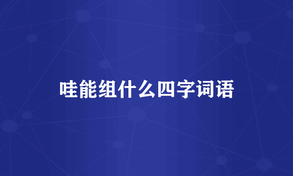 哇能组什么四字词语