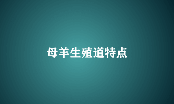 母羊生殖道特点