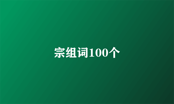 宗组词100个