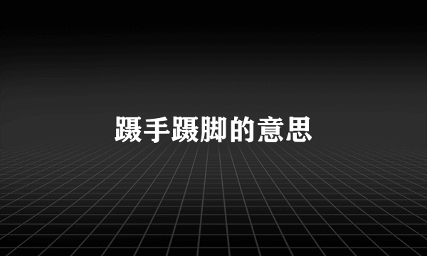 蹑手蹑脚的意思
