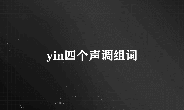 yin四个声调组词
