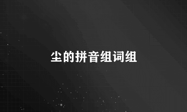 尘的拼音组词组