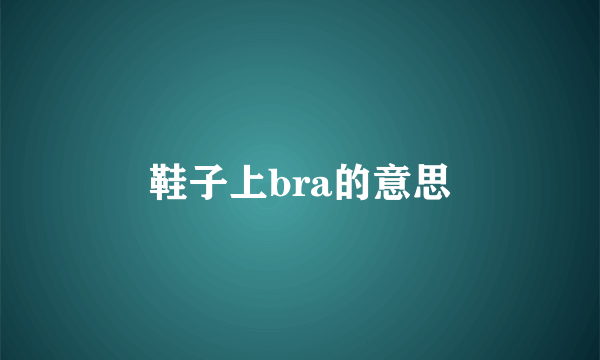 鞋子上bra的意思