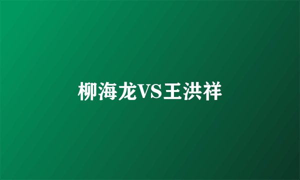柳海龙VS王洪祥