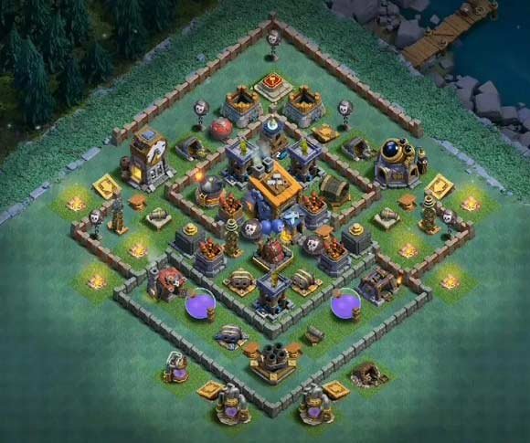 部落冲突建筑大师基地8本最佳阵容布局推荐