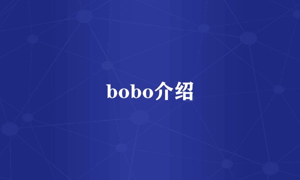 bobo介绍