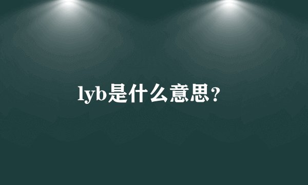 lyb是什么意思？