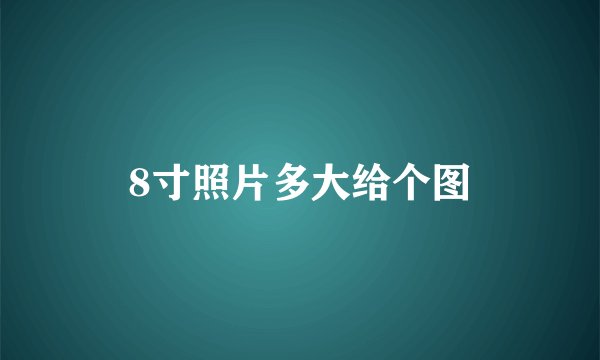 8寸照片多大给个图
