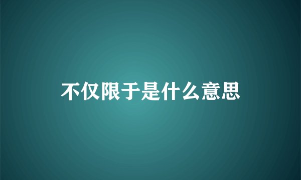 不仅限于是什么意思