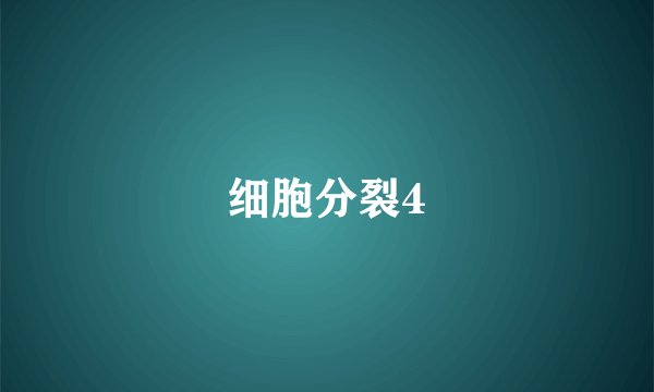细胞分裂4