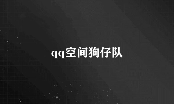 qq空间狗仔队