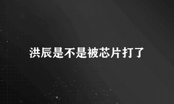 洪辰是不是被芯片打了