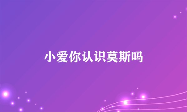 小爱你认识莫斯吗