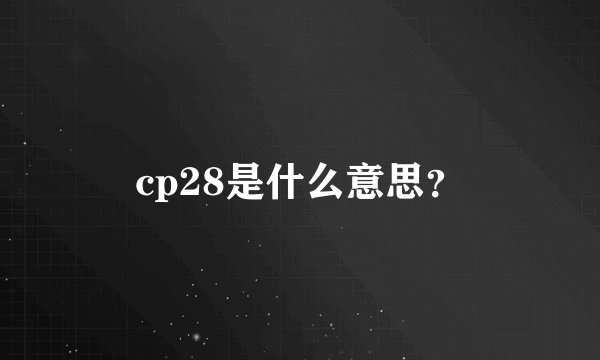 cp28是什么意思？
