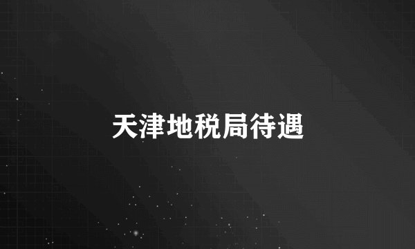 天津地税局待遇