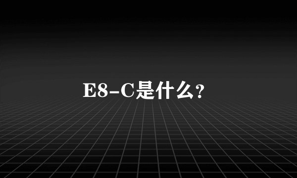 E8-C是什么？