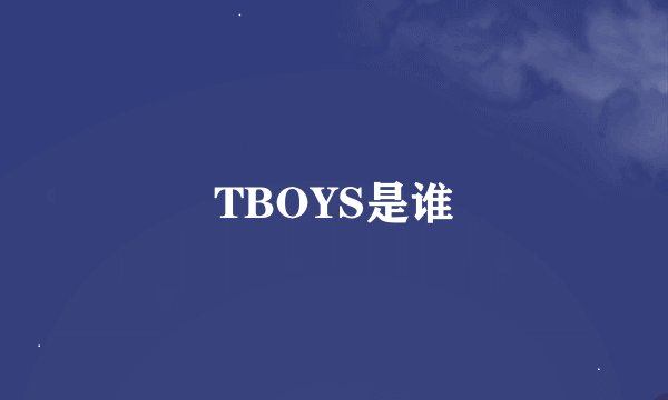 TBOYS是谁
