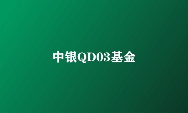 中银QD03基金