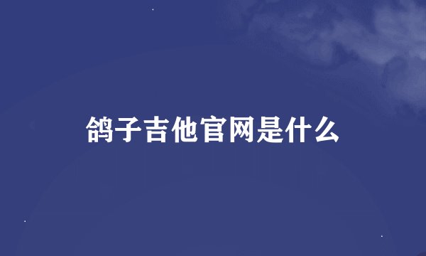 鸽子吉他官网是什么